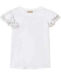 Twinset - Lace-Trim Short-Sleeves T-Shirt - Lyst