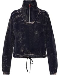 DIESEL - Half-Zip Jumper With Distressed Effect - Lyst
