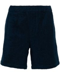 Prada - Logo-plaque Cotton Shorts - Lyst