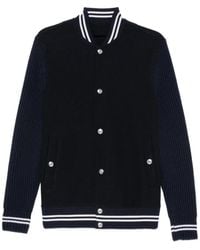Eleventy - Veste Bomber En Maille Côtelée - Lyst