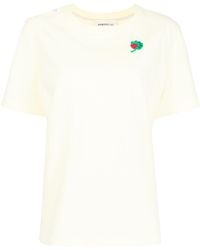 PORTSPURE Embroidered-logo Short-sleeved T-shirt - Yellow