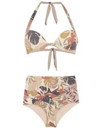 Amir Slama - Palm Leaf Print High-Rise Bikini - Lyst