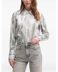 Sisley - Patterned Button-Fastening Shirt - Lyst