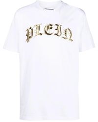 Philipp Plein - Logo-Appliqué Cotton T-Shirt - Lyst