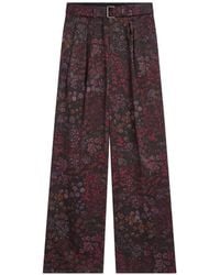 Dries Van Noten - Belted Viscose Pants - Lyst