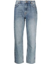 Ba&sh - Cropped-Jeans mit Logo-Patch - Lyst