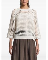 Peserico - Sequinned Cordonet Sweater - Lyst