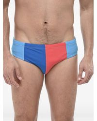 DSquared² - Color-Block Logo-Print Swim Briefs - Lyst