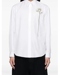 Simone Rocha - Floral-Appliqué Shirt - Lyst