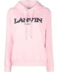 Lanvin - Sudadera con capucha y logo bordado - Lyst