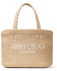 Jimmy Choo - Mini Logo-embroidered Beach Bag - Lyst