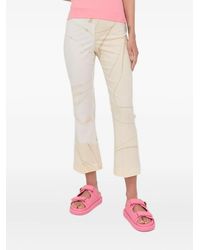 Liviana Conti - Abstract-Print Cropped-Leg Trousers - Lyst
