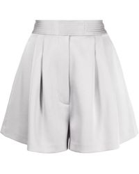 Alex Perry - Pleated High-Waisted Shorts - Lyst