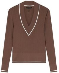 ARMANI EXCHANGE - Ribbed-Knit V-Neck Sweater - Lyst
