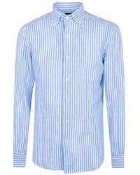 Barba Napoli - Striped Button-Down Shirt - Lyst