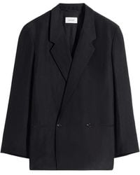 Lemaire - Soft Tailoring Double Breasted Coat - Lyst