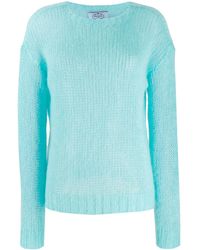 Prada Locker gestrickter Pullover - Blau