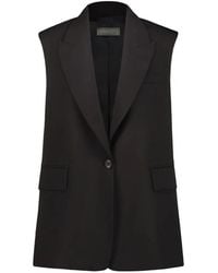 DR. HOPE - Shawl-Collar Sleeveless Blazer Vest - Lyst