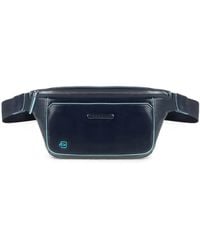 Piquadro - Piping-Detail Leather Belt Bag - Lyst