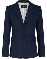 Etro - Blazer Monopetto Con Revers A Lancia - Lyst