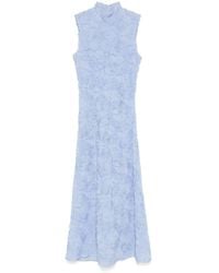 ROTATE BIRGER CHRISTENSEN - Floral-Appliqué Mesh Maxi Dress - Lyst