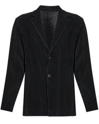 Homme Plissé Issey Miyake - Plissé-Effect Notched-Lapel Jacket - Lyst