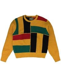 DENIM TEARS - Trifecta Patchwork-Knit Sweater - Lyst