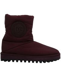 Dolce & Gabbana - Bottines Matelassées À Patch Logo - Lyst