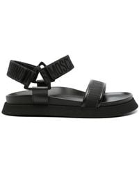 Moschino - Logo-print Touch-strap Sandals - Lyst