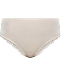 Hanro - Dana Lace-Trim Midi Briefs - Lyst