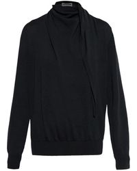 Jil Sander - Sweater With Decorative Neckline - Lyst