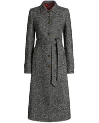Dolce & Gabbana - Herringbone-Pattern Belted Single-Breasted Coat - Lyst