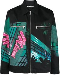 Palm Angels - Miami-Print Cotton Jacket - Lyst