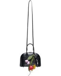 Self-Portrait - Crocodile-Effect Leather Shoulder Bag - Lyst