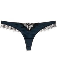 Kiki de Montparnasse - Lace Inset Silk Thong - Lyst