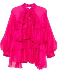 Paperlace - Ruffled Pussy-Bow Blouse - Lyst