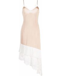 Vetements - Lace-Panelled Asymmetric Slip Dress - Lyst