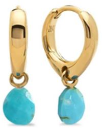 Monica Vinader - Drop Huggie Earrings - Lyst