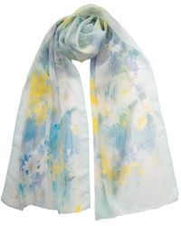 Elizabetta - Foulard Meadow En Georgette De Soie À Fleurs Imprimées - Lyst