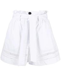 Lorena Antoniazzi - Belted Cotton Shorts - Lyst