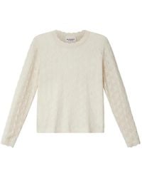 Isabel Marant - Obeline Openwork-Knit Scalloped-Trim Sweater - Lyst