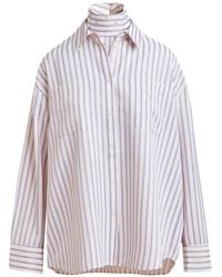 Essentiel Antwerp - Striped Rhinestone Shirt - Lyst