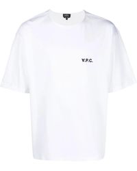 A.P.C. - Logo-Print Short-Sleeve T-Shirt - Lyst