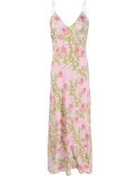 BERNADETTE - Jeanette Floral-print Silk Slip Dress - Lyst