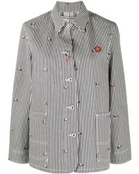 KENZO - Striped Cotton Shirt Jacket - Lyst