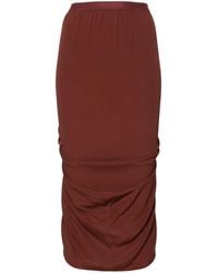 Rick Owens - Shrimp Draped Midi Skirt - Lyst
