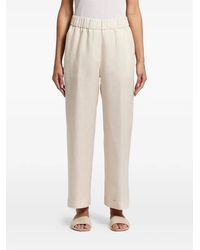 Peserico - Elasticated Turn-Up Trousers - Lyst