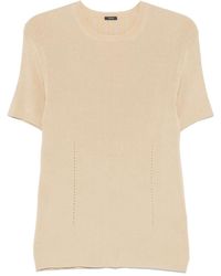 JOSEPH - Geribbeld T-Shirt - Lyst