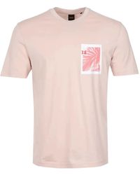BOSS - Graphic-Print Crew-Neck Cotton T-Shirt - Lyst