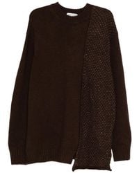 Yohji Yamamoto - Panelled Round-Neck Sweater - Lyst